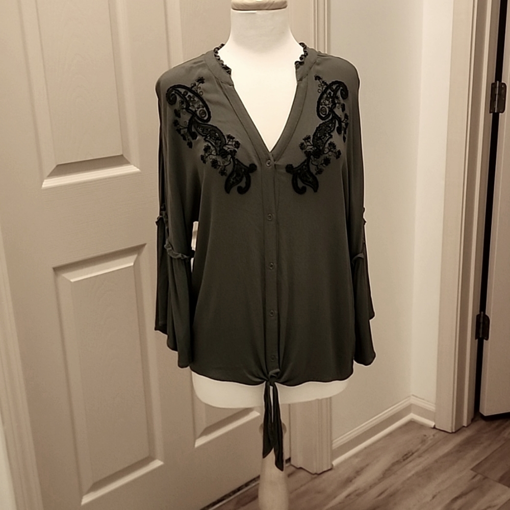 Democracy Green Blouse